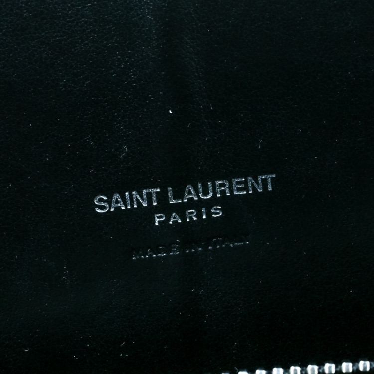 Pre Owned Saint Laurent Metallic Lizard Embossed Leather Baby Classic Sac De Jour Top Handle Bag