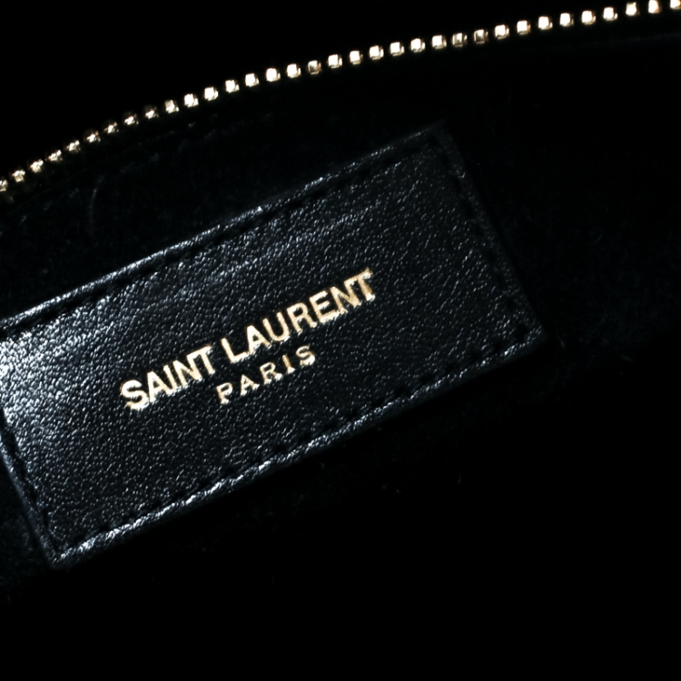 Pre Owned Saint Laurent Paris Black Leather Small Sac De Jour Tote