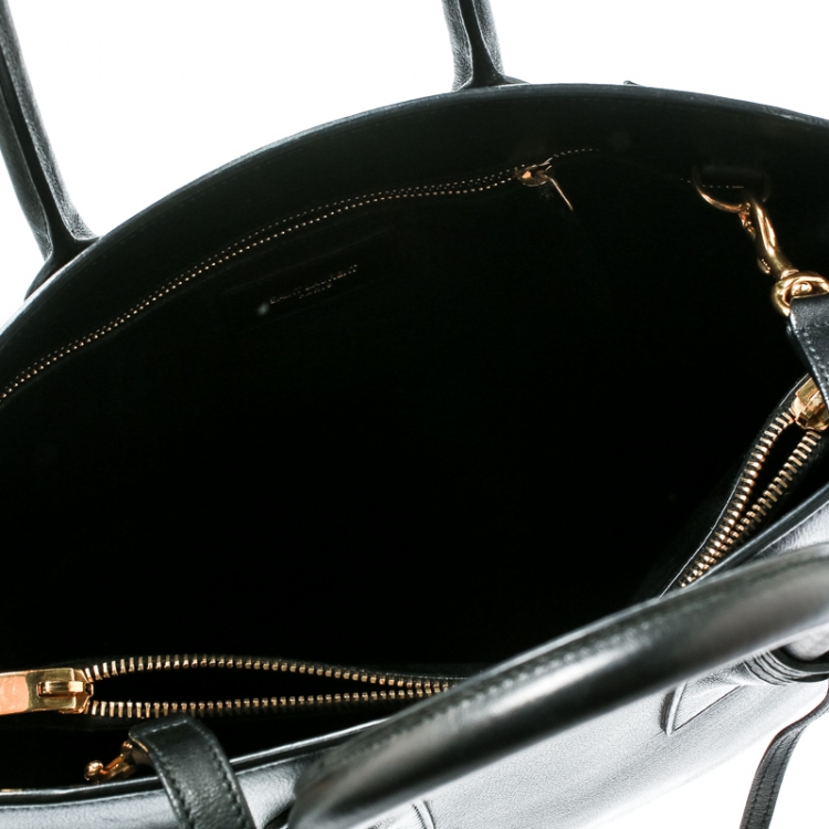 Pre Owned Saint Laurent Paris Black Leather Small Sac De Jour Tote