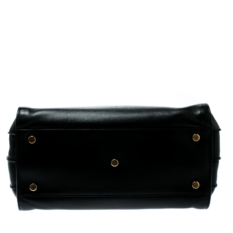 Pre Owned Saint Laurent Paris Black Leather Small Sac De Jour Tote