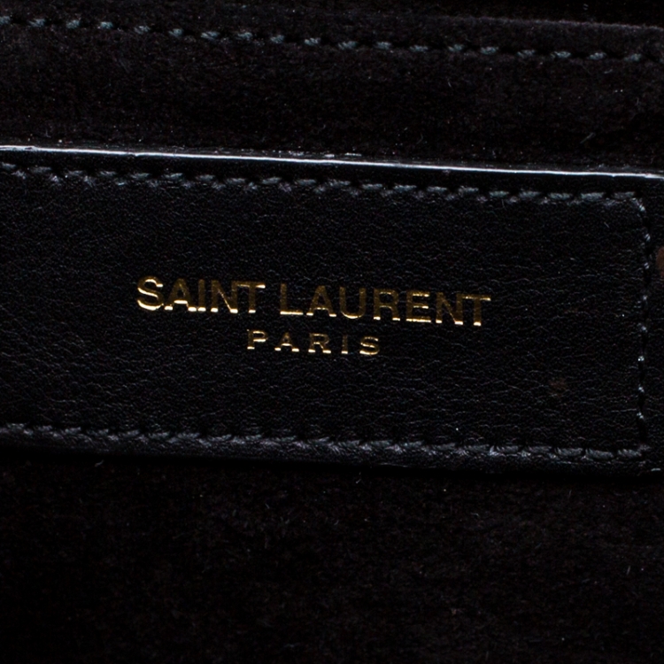 Pre Owned Saint Laurent Paris Black Leather Large Chyc Clutch