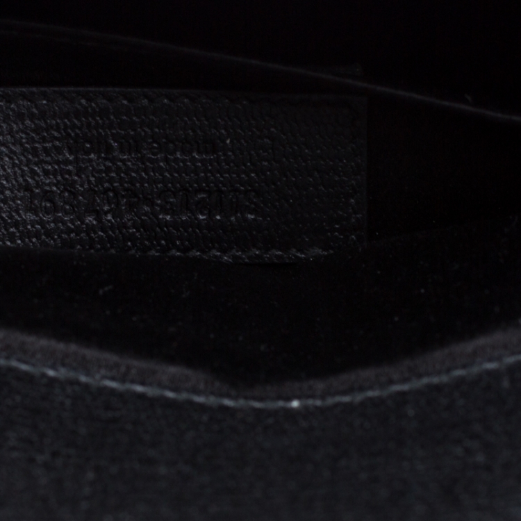 Pre Owned Saint Laurent Black Leather Large Chyc Clutch