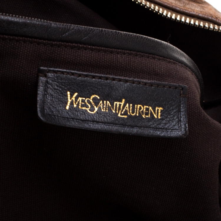 Pre Owned Saint Laurent Brown Leather Large Easy Y Bag