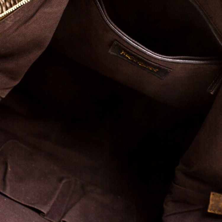 Pre Owned Saint Laurent Brown Leather Large Easy Y Bag