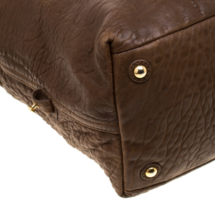 Pre Owned Saint Laurent Brown Leather Large Easy Y Bag