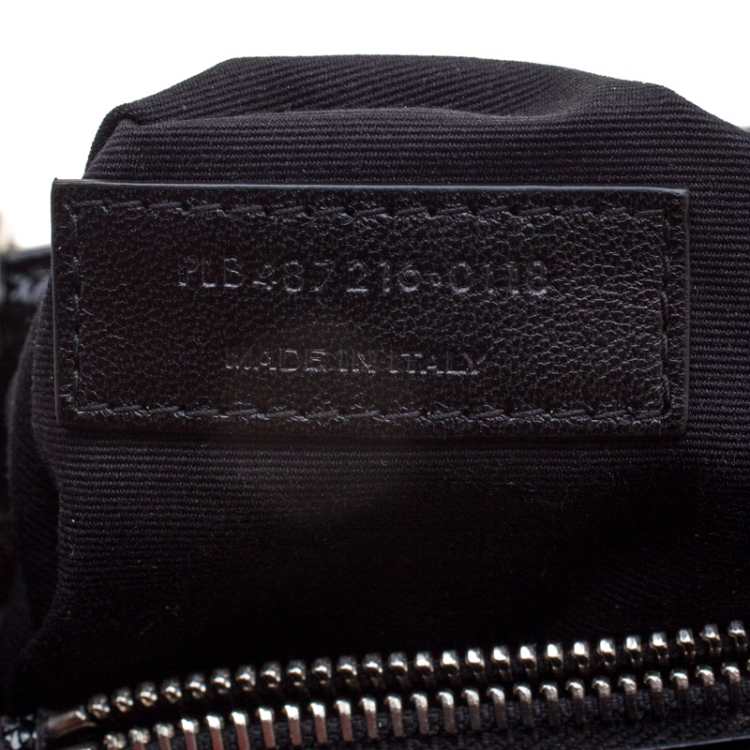 Pre Owned Saint Laurent Paris Black Monogram Leather Loulou Shoulder Bag