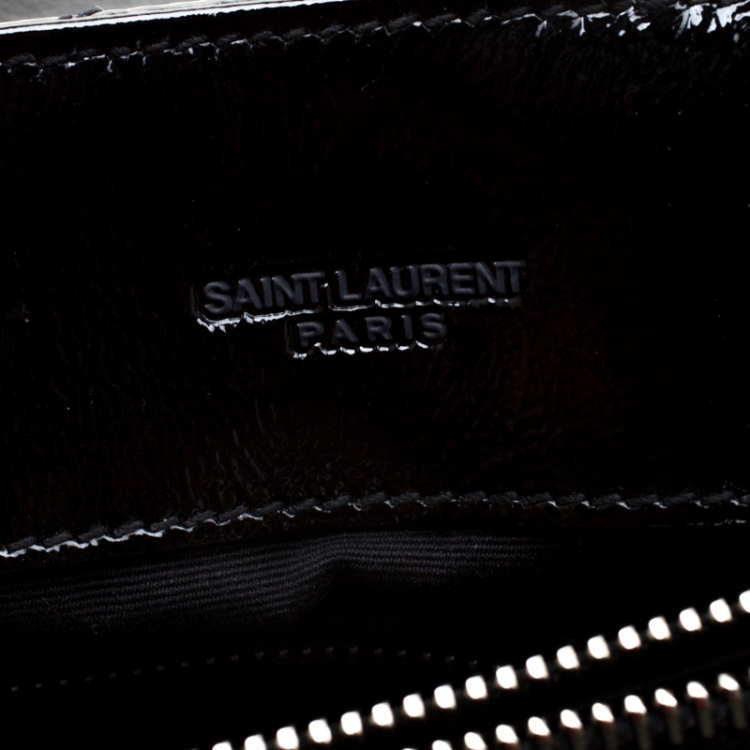 Pre Owned Saint Laurent Paris Black Monogram Leather Loulou Shoulder Bag