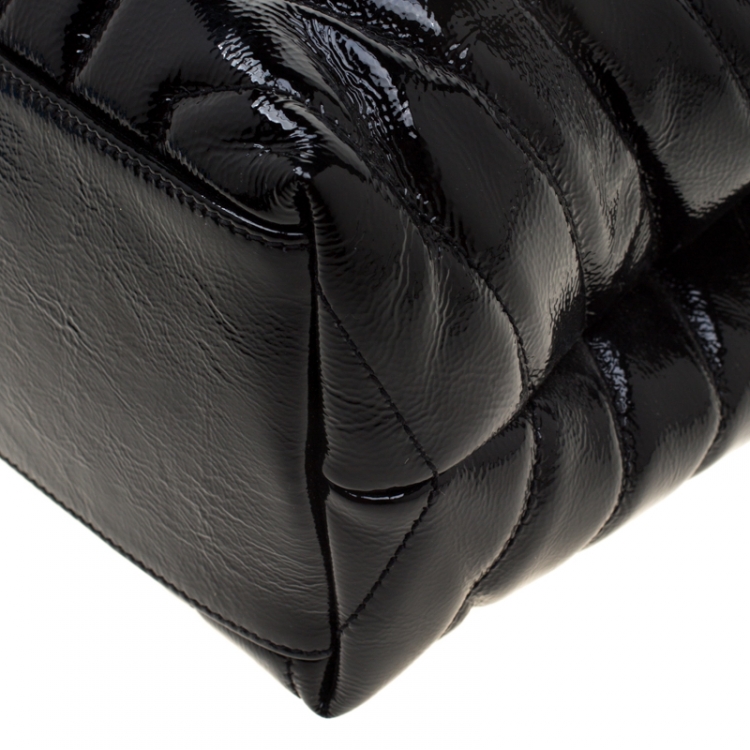 Pre Owned Saint Laurent Paris Black Monogram Leather Loulou Shoulder Bag