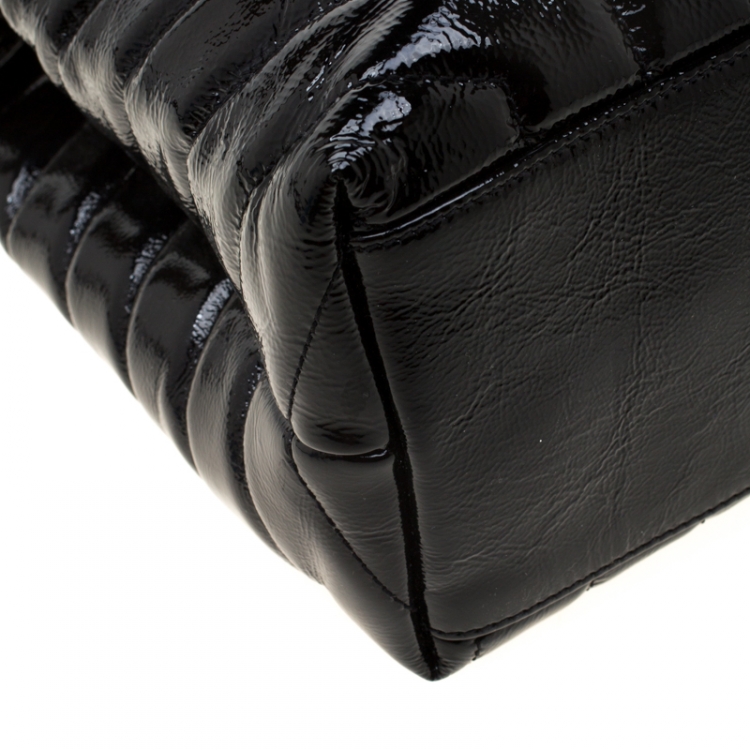 Pre Owned Saint Laurent Paris Black Monogram Leather Loulou Shoulder Bag