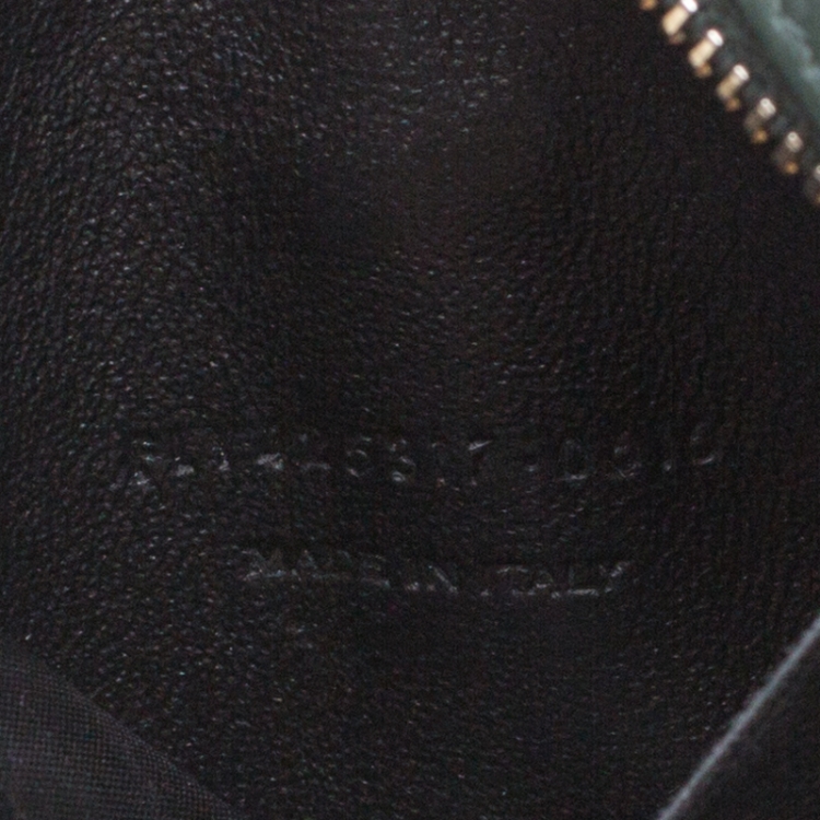 Pre Owned Saint Laurent Paris Dark Green Leather Blogger Crossbody Bag