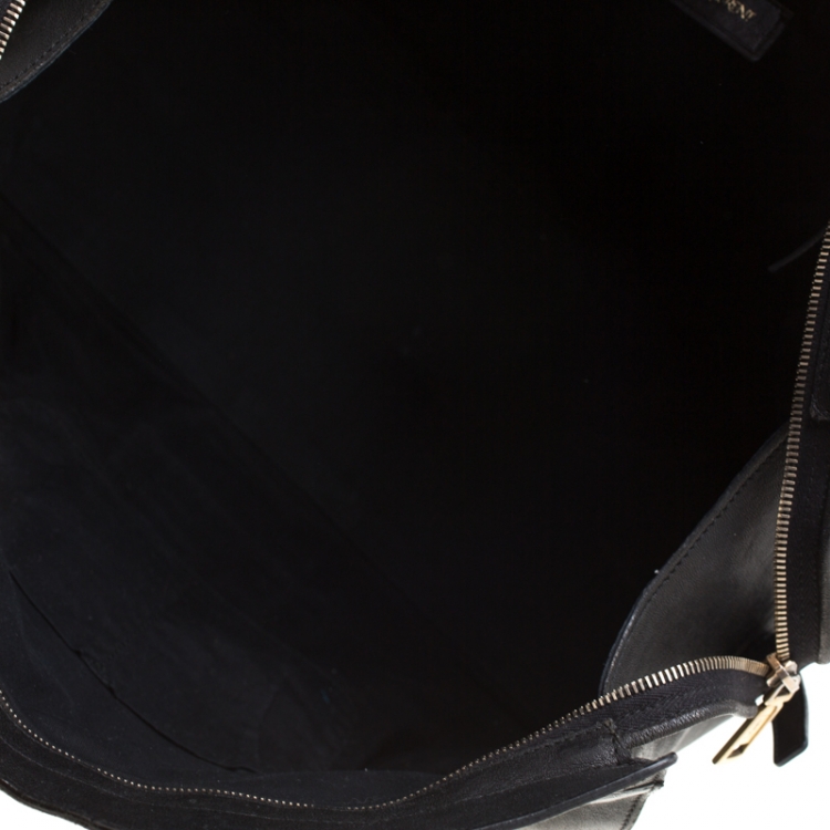 Pre Owned Saint Laurent Black Leather Large Cabas Chyc Satchel
