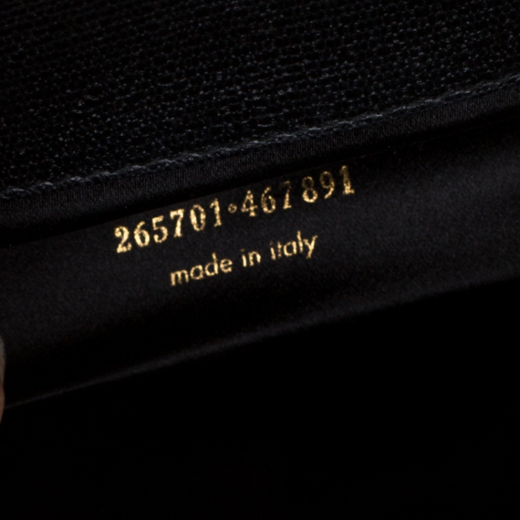 Pre Owned Saint Laurent Paris Black Leather Large Chyc Clutch