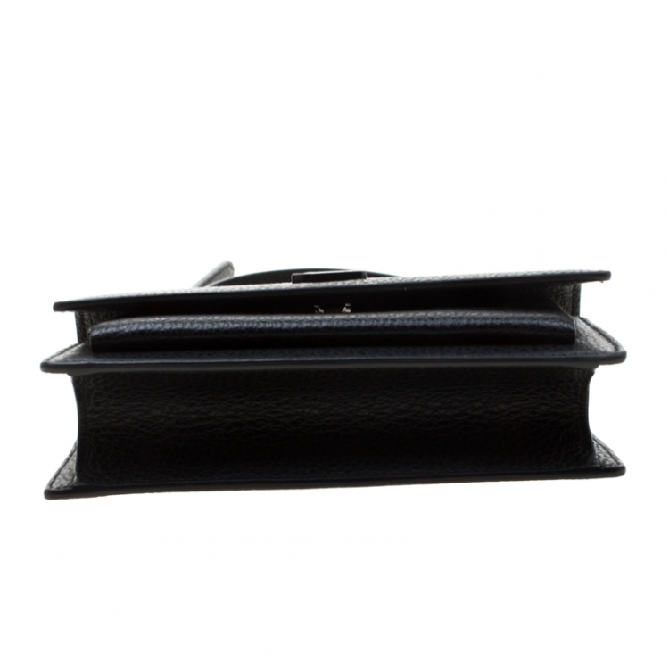 Pre Owned Saint Laurent Paris Black Leather Sunset Shoulder Bag