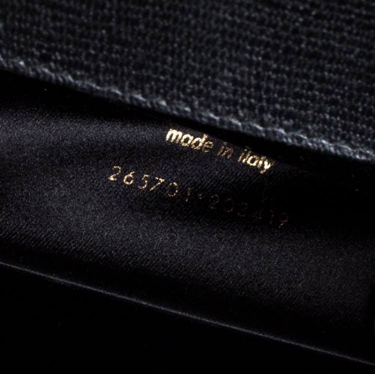 Pre Owned Saint Laurent Paris Black Leather Large Chyc Clutch