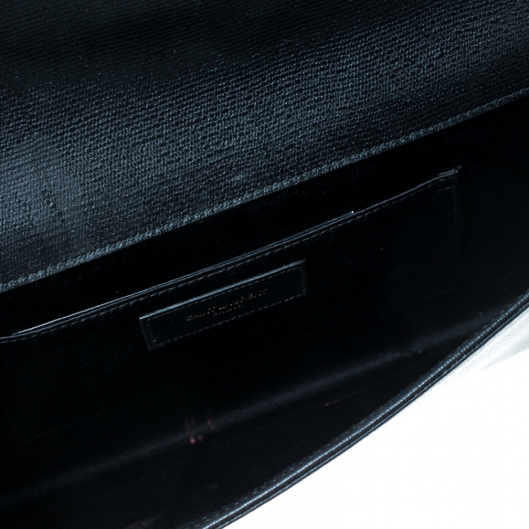 Pre Owned Saint Laurent Black Patent Leather Y-Ligne Clutch