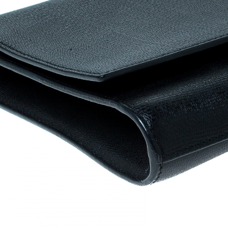 Pre Owned Saint Laurent Black Patent Leather Y-Ligne Clutch