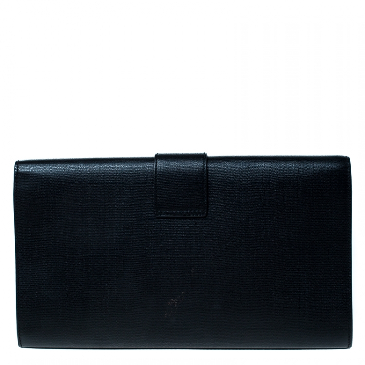 Pre Owned Saint Laurent Black Patent Leather Y-Ligne Clutch