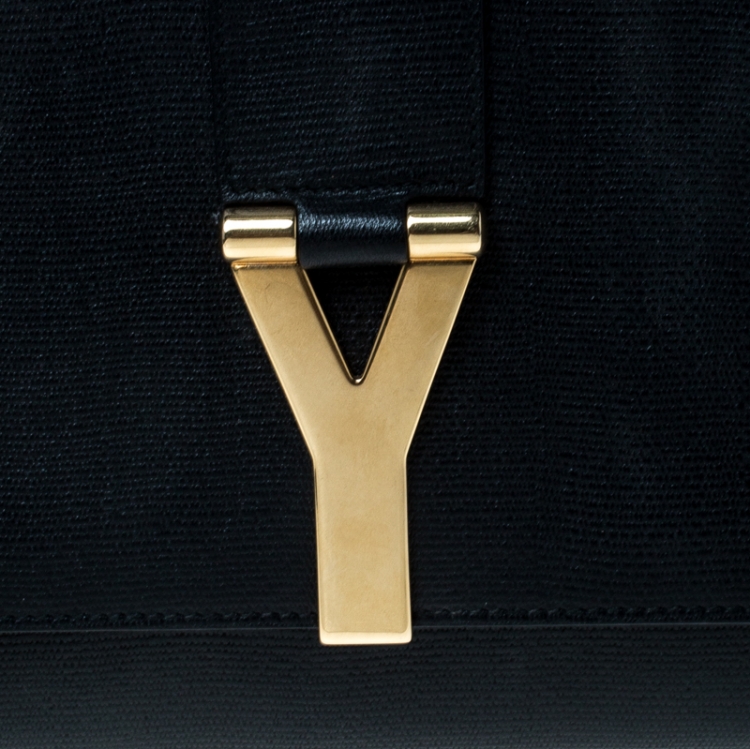 Pre Owned Saint Laurent Black Patent Leather Y-Ligne Clutch