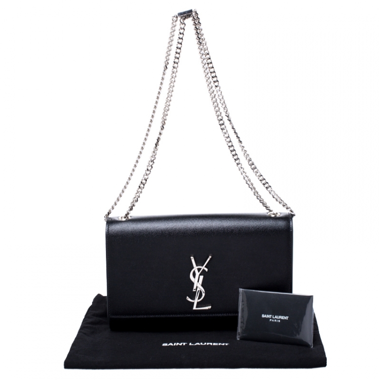 مملوكة مسبقًا Saint Laurent Paris Black Leather Kate Chain Shoulder Bag