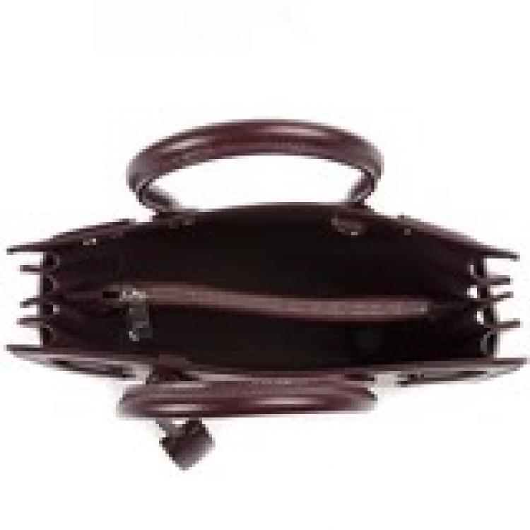 Pre Owned Saint Laurent Burgundy Leather Small Sac De Jour Tote