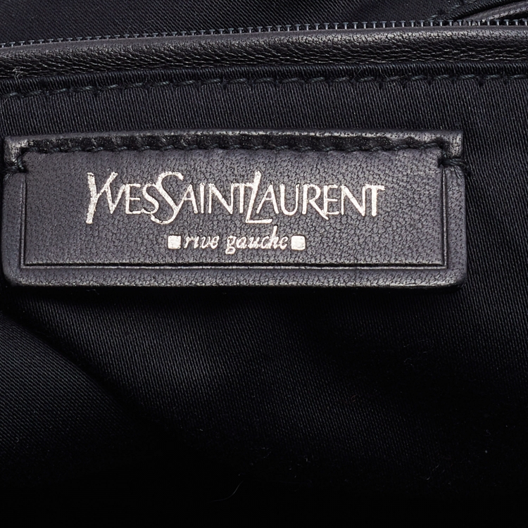 Pre Owned Yves Saint Laurent Black Patent Leather Roady Hobo