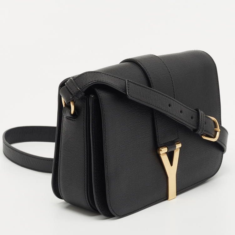 مملوكة مسبقًا Yves Saint Laurent Black Leather Chyc Shoulder Bag