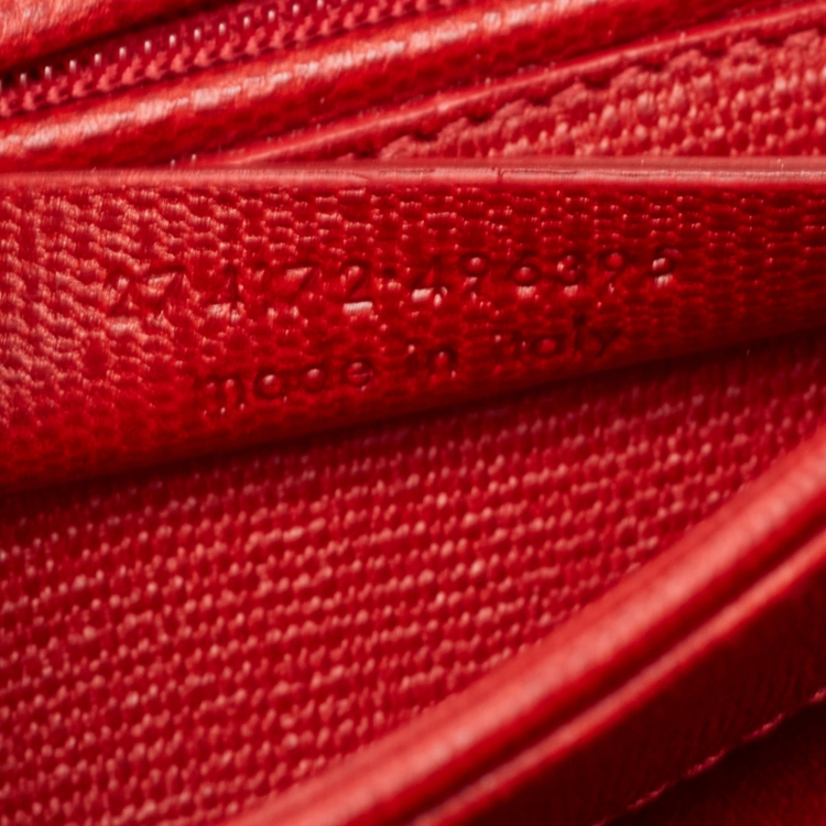 Pre Owned Yves Saint Laurent Red Leather Chyc Flap Crossbody Bag