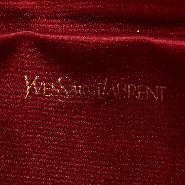 Pre Owned Yves Saint Laurent Red Leather Belle De Jour Flap Clutch