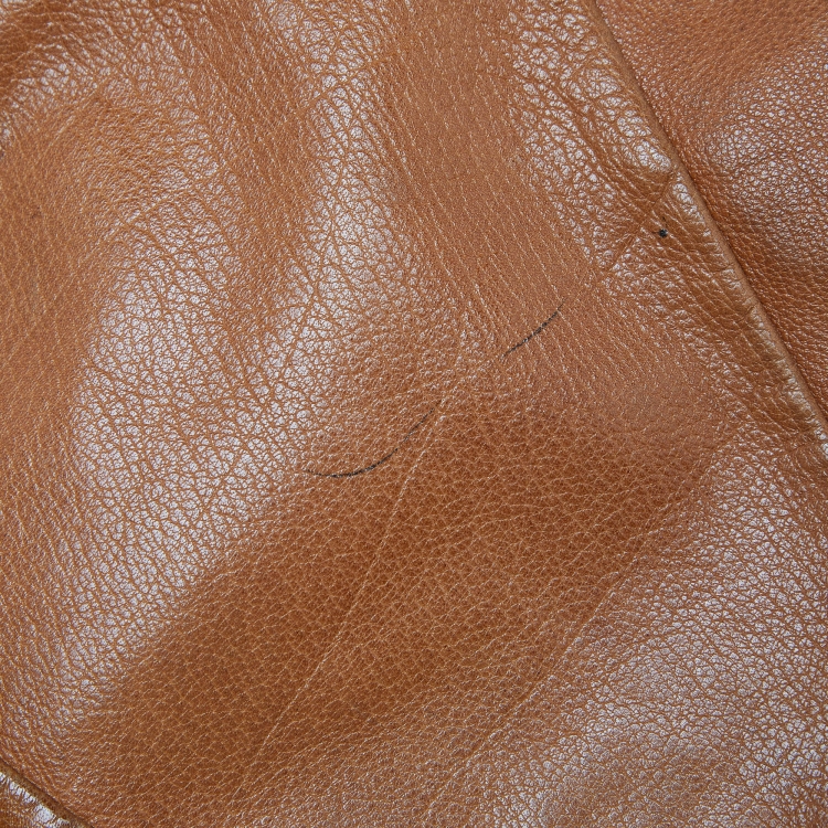 Pre Owned Yves Saint Laurent Brown Leather Mombasa Hobo 