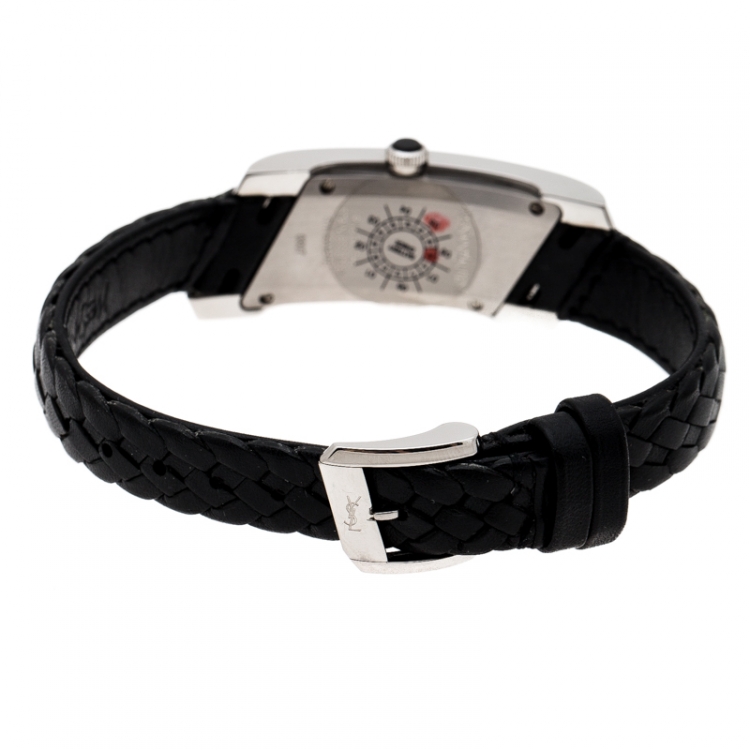 Pre Owned Yves Saint Laurent Silver Stainless Steel Rive Gauche Women's Wristwatch 17 mm