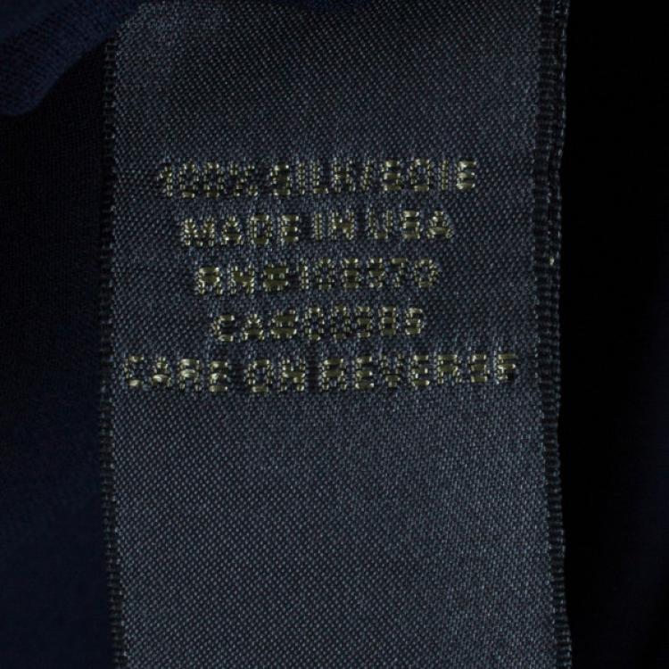 Pre Owned Zac Posen Pleated Silk Chiffon Blouse L