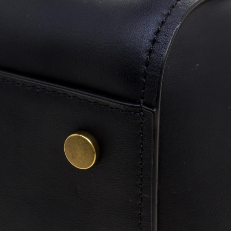 مملوكة مسبقًا ZAC Zac Posen Black Leather Eartha Belted Satchel