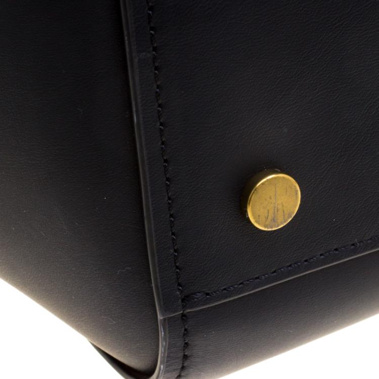 مملوكة مسبقًا ZAC Zac Posen Black Leather Eartha Belted Satchel