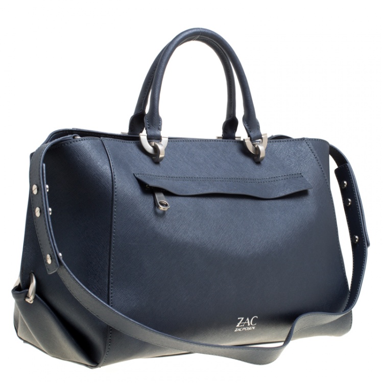 Pre Owned Zac Zac Posen Blue Leather Tote