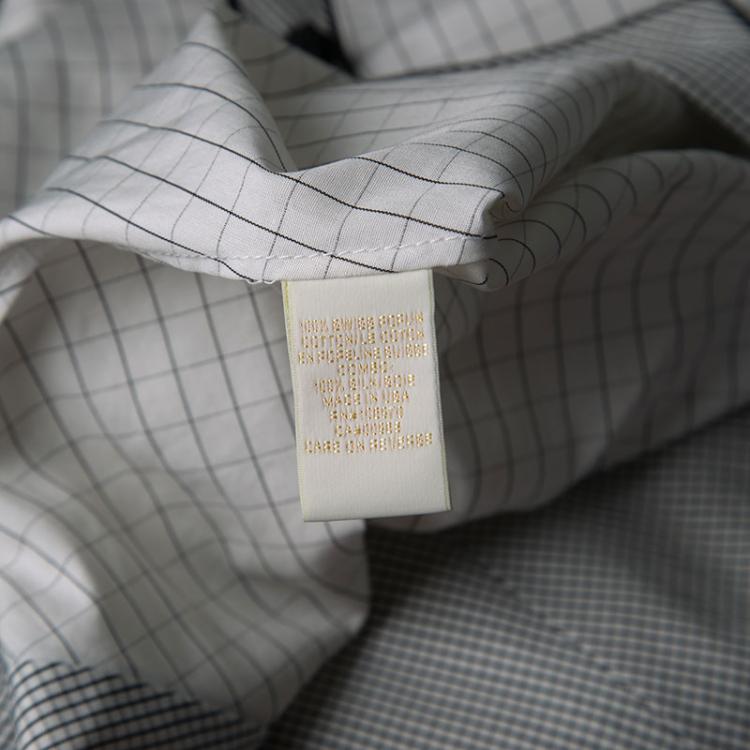 Pre Owned Zac Posen Monochrome Checked Poplin Sleeveless Blouse S