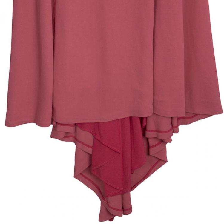 Pre Owned Zac Posen Satin Trimmed Crepe Gown S