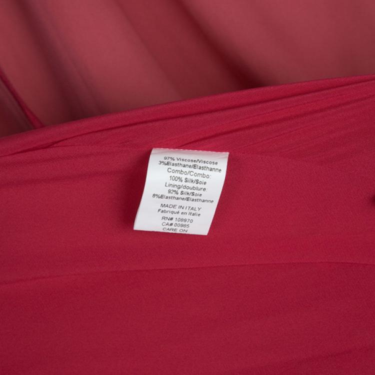 Pre Owned Zac Posen Satin Trimmed Crepe Gown S