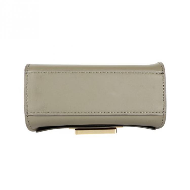 Pre Owned Zac Posen Gray Eartha Leather Mini Crossbody Bag 