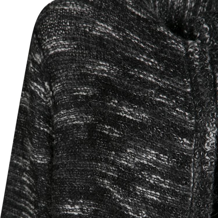 Pre Owned Zadig and Voltaire Monochrome Alpaca Open Front Celiya Yu Long Cardigan M