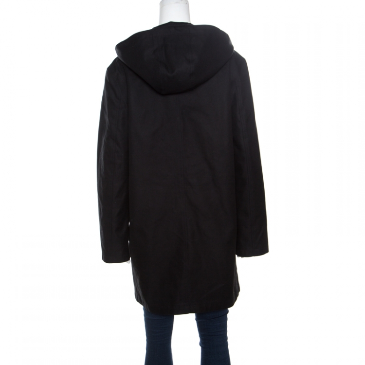 Pre Owned Zadig and Voltaire Black Zip Front Kar Parka Jacket L