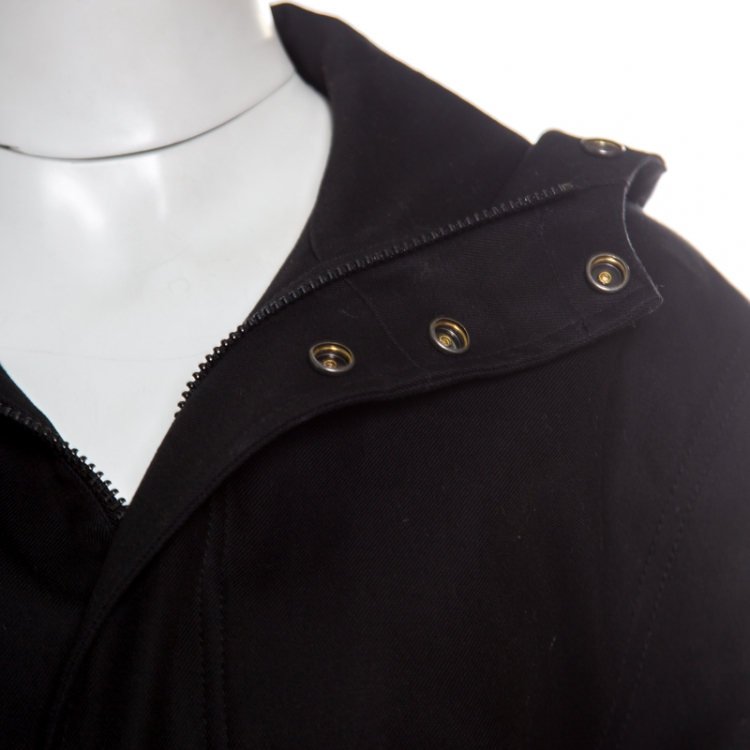 Pre Owned Zadig and Voltaire Black Zip Front Kar Parka Jacket L