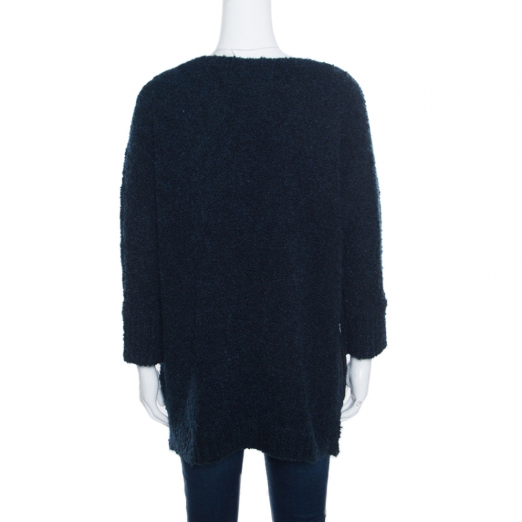 Pre Owned Zadig and Voltaire Navy Blue Chunky Athina Sweater ( One Size )