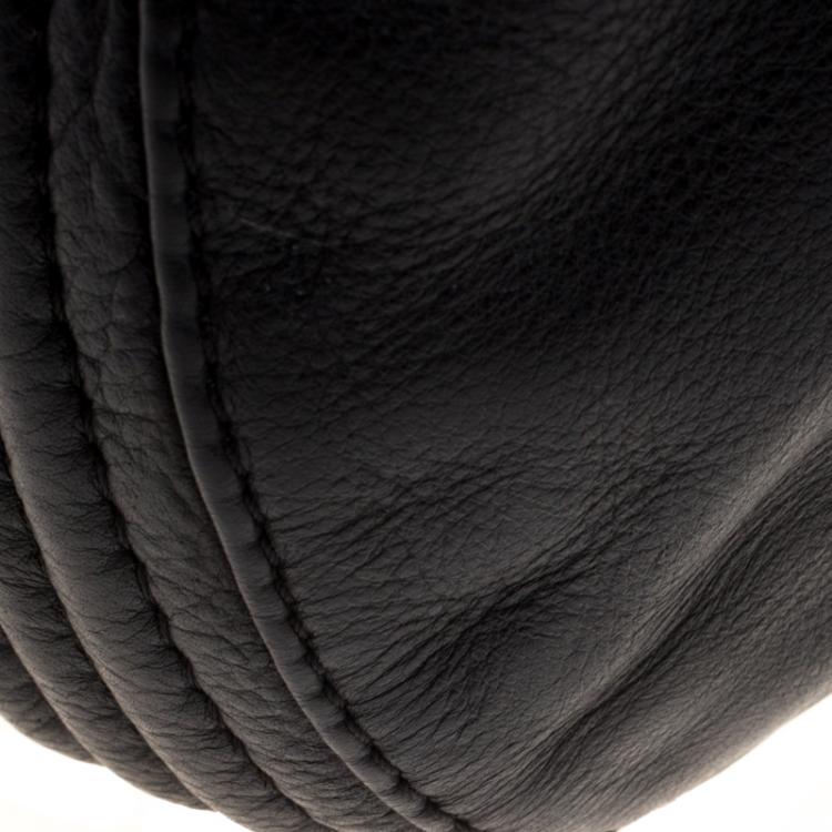 Pre Owned Zadig and Voltaire Black Quilted Leather Bobo Drawstring Bucket Bag