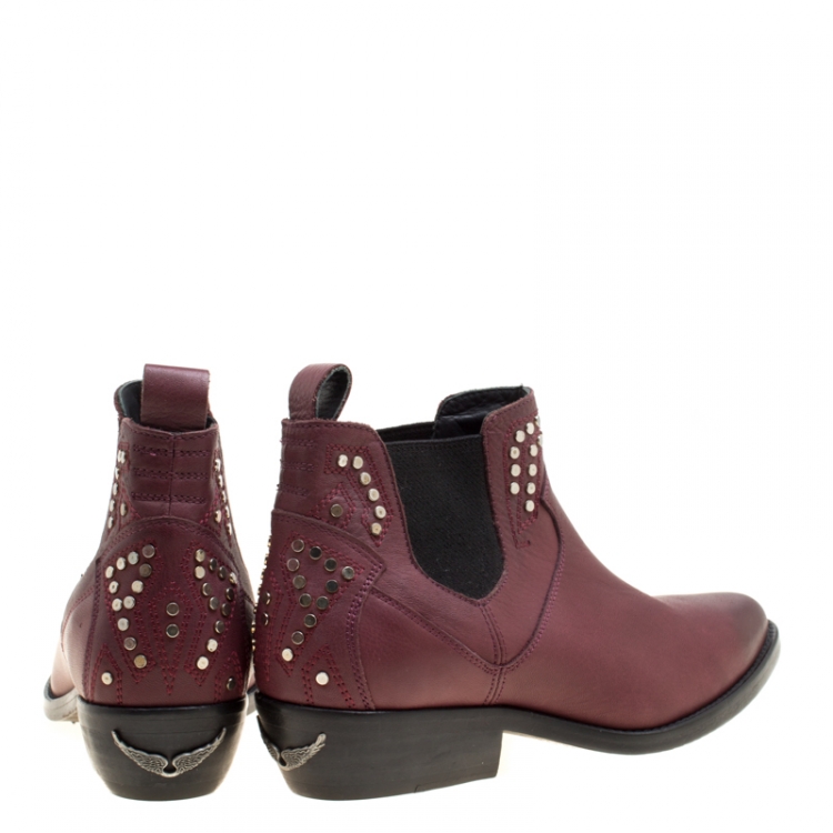 zadig and voltaire studded boots