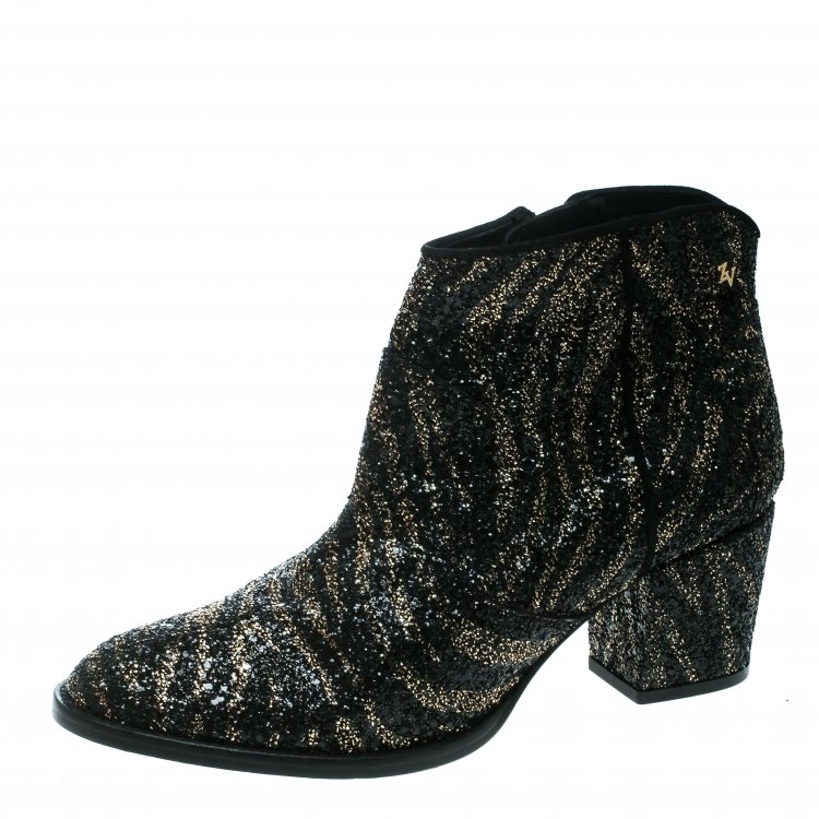 zadig and voltaire glitter boots