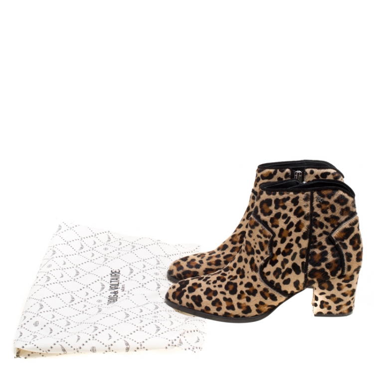 boots leopard zadig et voltaire