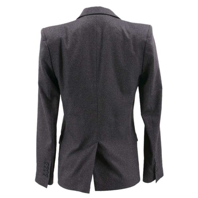 Pre Owned Zadig & Voltaire Grey Tweed Blazer M