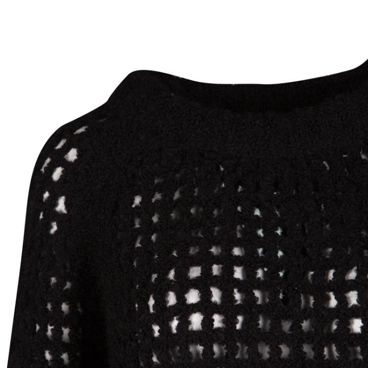 Pre Owned Zadig and Voltaire Deluxe Chunky Perforated Knit Massimo Hook Sweater M