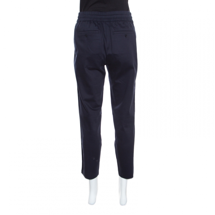 Pre Owned Zadig & Voltaire Navy Blue Elasticized Waist Carrot Fit Pal Pants S