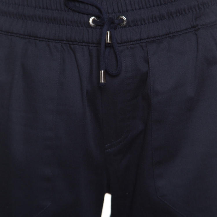 Pre Owned Zadig & Voltaire Navy Blue Elasticized Waist Carrot Fit Pal Pants S